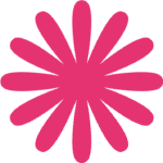 icono flor rosada